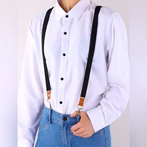 NWOB Black & Brown Men's Minimalist Suspenders - out of original package - Picture 4 of 4